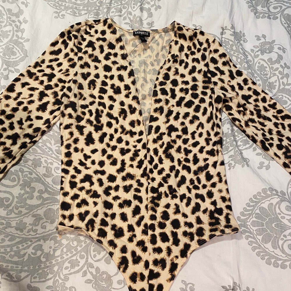 Express Leopard print bodysuit